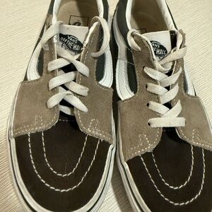 Vans Two-Tone Brown and White Sneakers